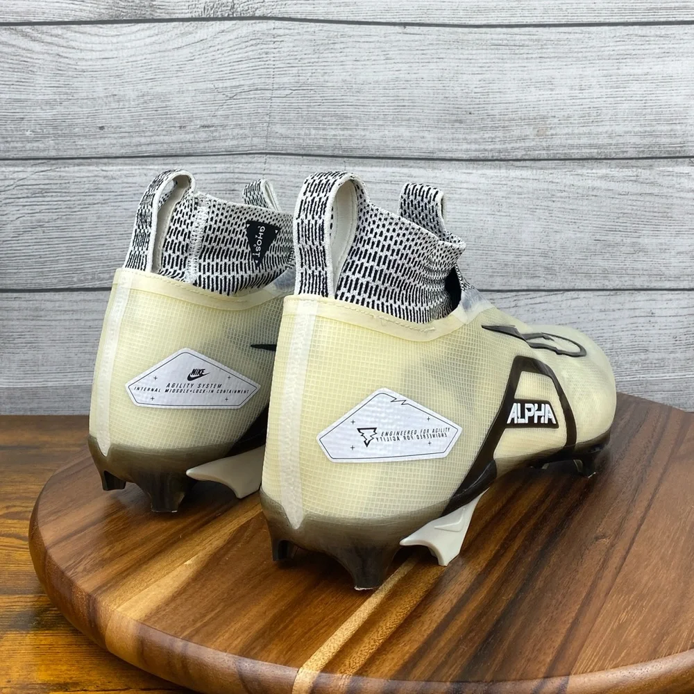 Nike Alpha Menace Elite 3 Pure Platinum Football Cleats CT6648-109 Men’s Size 14